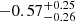 $ -0.57^{+0.25}_{-0.26} $