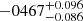 $ -0467_{-0.086}^{+0.096} $