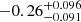 $ -0.26_{-0.091}^{+0.096} $