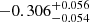 $ -0.306_{-0.054}^{+0.056} $