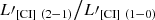 $ L{\prime}_\mathrm{[CI]~(2{-}1)} \big/ L{\prime}_\mathrm{[CI]~(1{-}0)} $