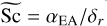 $\[\widetilde{\mathrm{Sc}}=\alpha_{\mathrm{EA}} / \delta_{r}\]$