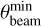$\theta _{{\rm{beam }}}^{\min }$