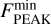 $F_{{\rm{PEAK}}}^{\min }$