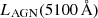 $ L_{\mathrm{AGN}}(5100\,{\AA}) $