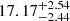 $ 17.17^{+2.54}_{-2.44} $