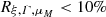 $ R_{\xi,\varGamma,\mu_{M}} < 10\% $