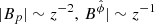 $ |B_{p}| \sim z^{-2},\, B^{\hat{\phi}}| \sim z^{-1} $