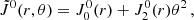 $$ \begin{aligned} \tilde{J}^{0}(r,\theta ) = J^{0}_{0}(r) + J^{0}_{2}(r)\theta ^{2}\, , \end{aligned} $$