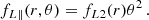 $$ \begin{aligned} f_{L\parallel }(r,\theta ) = f_{L2}(r)\theta ^{2}\, . \end{aligned} $$