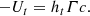 $$ \begin{aligned} -U_{t} = h_{t}\varGamma c. \end{aligned} $$