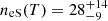 $ n_{\mathrm{eS}}(T) = 28^{+14}_{-9} $