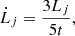 $$ \begin{aligned} \dot{L}_j = \frac{3 L_j}{5 t}, \end{aligned} $$