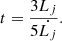 $$ \begin{aligned} t = \frac{3 L_j}{5 \dot{L_j}}. \end{aligned} $$