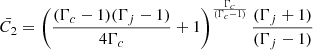 $$ \begin{aligned} \bar{C_2}=\left(\frac{(\Gamma _c-1)(\Gamma _j-1)}{4\Gamma _c}+1\right)^{\frac{\Gamma _c}{(\Gamma _c-1)}}\frac{(\Gamma _j+1)}{(\Gamma _j-1)} \end{aligned} $$