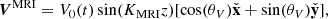 $$ \begin{aligned} \boldsymbol{V}^\mathrm{MRI}&= V_0(t) \sin (K_{\rm MRI}z)[\cos (\theta _V) \check{\mathbf{x}}+\sin (\theta _V) \check{\mathbf{y}}],\end{aligned} $$