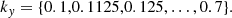 $$ \begin{aligned} k_y&= \{0.1,0.1125,0.125,\ldots ,0.7\} . \end{aligned} $$