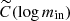 $ \widetilde{C}(\log m_{\mathrm{in}}) $