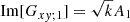 $ \mathrm{Im} [G_{xy;1}]= \sqrt{k}A_1 $