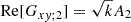$ \mathrm{Re} [G_{xy;2}]= \sqrt{k}A_2 $