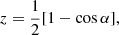 $$ \begin{aligned} z = \frac{1}{2} [1-\cos {\alpha }], \end{aligned} $$
