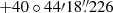 $ +40\circ44{\prime}18{{\overset{\prime\prime}{.}}}226 $