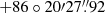 $ +86\circ20{\prime}27{{\overset{\prime\prime}{.}}}92 $