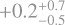 $\[+0.2_{-0.5}^{+0.7}\]$