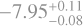 $\[-7.95_{-0.08}^{+0.11}\]$