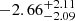 $ -2.66^{+2.11}_{-2.09} $