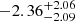 $ -2.36^{+2.06}_{-2.09} $