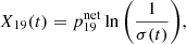 $$ \begin{aligned} X_{19}(t) = p_{19}^\mathrm{net}\ln {\left(\frac{1}{\sigma (t)} \right)}, \end{aligned} $$