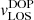 $ v_{\mathrm{LOS}}^{\mathrm{DOP}} $