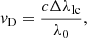 $$ \begin{aligned} v_{\rm D}=\frac{c \Delta \lambda _{\rm lc}}{\lambda _0}, \end{aligned} $$