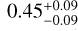 $0.45_(-0.09)^(+0.09)$