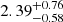 $ {2.39}_{-0.58}^{+0.76} $