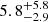 $ {5.8}_{-2.9}^{+5.8} $