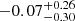 $ {-0.07}_{-0.30}^{+0.26} $