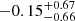 $ {-0.15}_{-0.66}^{+0.67} $