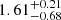 $ {1.61}_{-0.68}^{+0.21} $