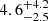 $ {4.6}_{-2.5}^{+4.2} $