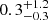 $ {0.3}_{-0.3}^{+1.2} $
