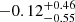 $ {-0.12}_{-0.55}^{+0.46} $