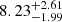 $ {8.23}_{-1.99}^{+2.61} $