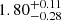 $ {1.80}_{-0.28}^{+0.11} $