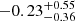 $ {-0.23}_{-0.36}^{+0.55} $