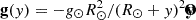 $ \mathbf{g}(y)=-g_{\odot}R_{\odot}^2/(R_{\odot}+y)^2 \mathbf{\hat{y}} $