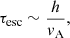 $$ \begin{aligned} \tau _\text{esc} \sim \frac{h}{v_{\rm A}}, \end{aligned} $$