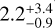 $\[2.2_{-0.9}^{+3.4}\]$