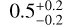 $\[0.5_{-0.2}^{+0.2}\]$